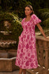 Dovina Floral Maray Smocked Midi Dress